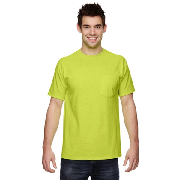 Fruit of the Loom Heavy Cotton Pocket Tee - Dark/Color