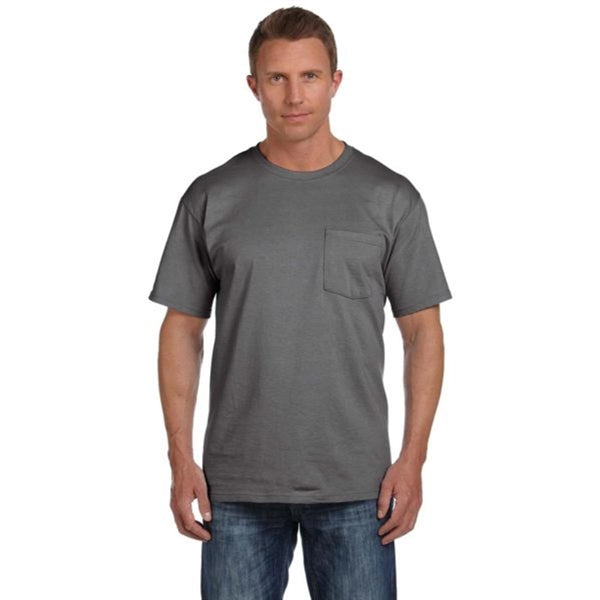 Fruit of the Loom Heavy Cotton Pocket Tee - Dark/Color