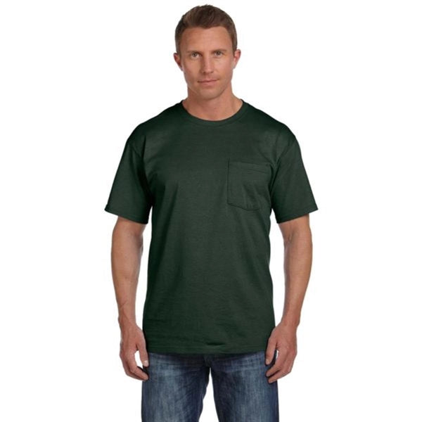 Fruit of the Loom Heavy Cotton Pocket Tee - Dark/Color