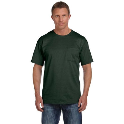 Fruit of the Loom Heavy Cotton Pocket Tee - Dark/Color