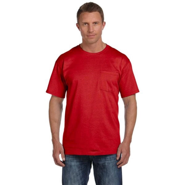 Fruit of the Loom Heavy Cotton Pocket Tee - Dark/Color