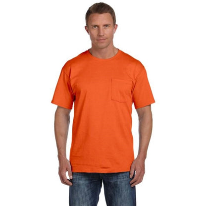 Fruit of the Loom Heavy Cotton Pocket Tee - Dark/Color