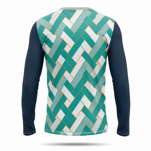 Sublimated 150G Short Hole Mesh Long Sleeve T-Shirt