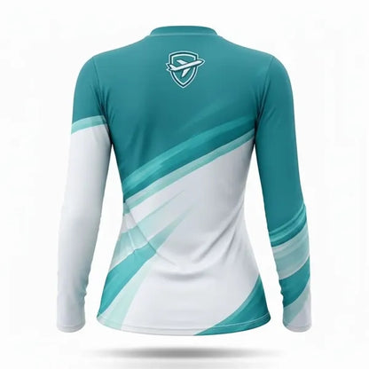 Full Color 160G Jacquard Long Sleeve T-Shirt (Women's)
