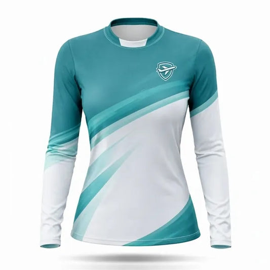 Full Color 160G Jacquard Long Sleeve T-Shirt (Women's)