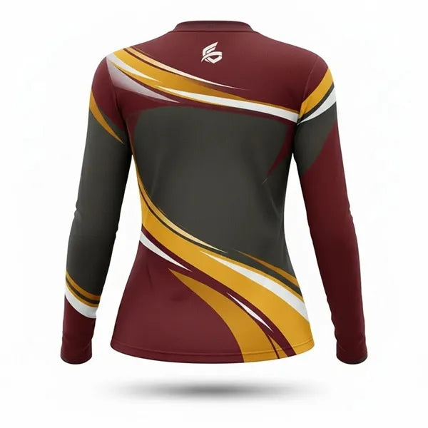 Women's 125G Waffle Grid Sublimated Long Sleeve T-Shirt