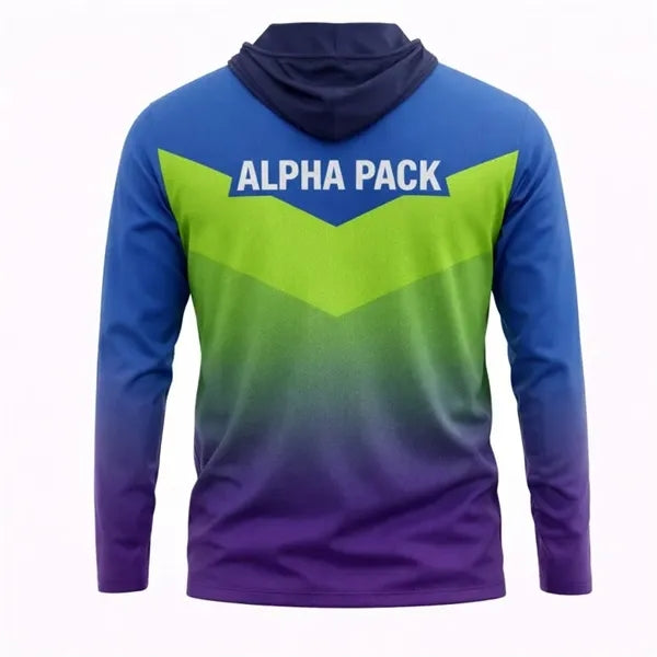 Long Sleeve Hooded T Shirt Sublimated
