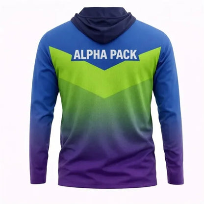Long Sleeve Hooded T Shirt Sublimated