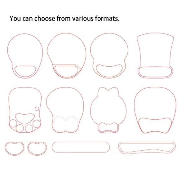 Silicone wrist rest mouse pad
