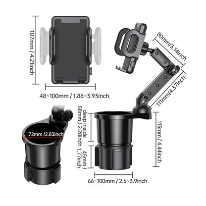 2-in-1 Universal Car Cup Holder Phone Stand