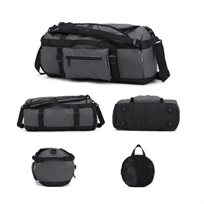 Foldable Backpack Duffel Bag with Shoes Compartment