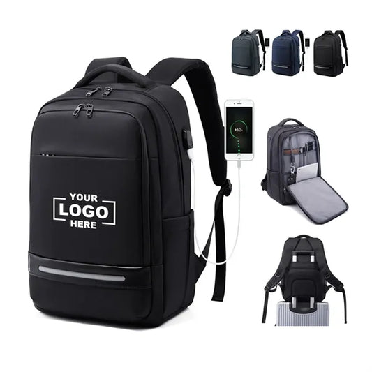 Waterproof Travel Laptop Backpack With Charging Cable