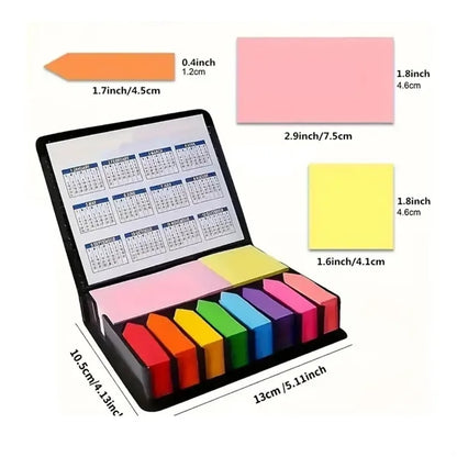 Muti Color Self Sticky Notes Memo Pads with Leather Case