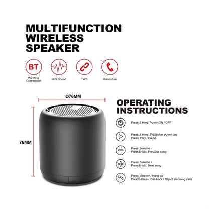 Portable Wireless Speaker with 24H Playtime