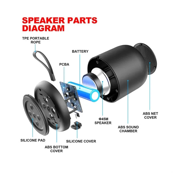 Portable Wireless Speaker with 24H Playtime