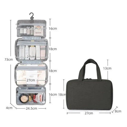 Makeup Bag Travel Cosmetic Case with 4 Compartments