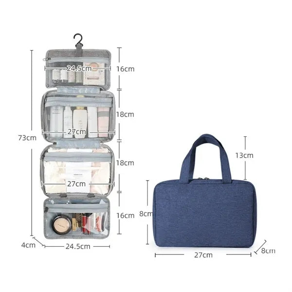 Makeup Bag Travel Cosmetic Case with 4 Compartments