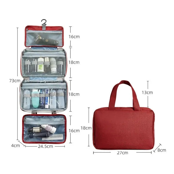 Makeup Bag Travel Cosmetic Case with 4 Compartments