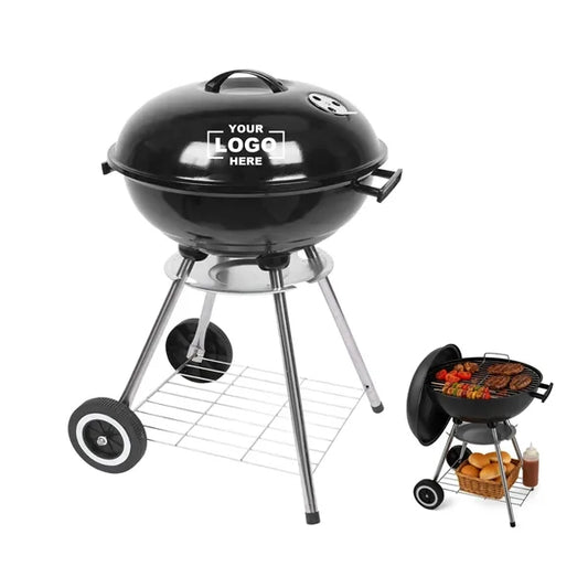 20 Inch Portable Charcoal Porcelain BBQ Grill