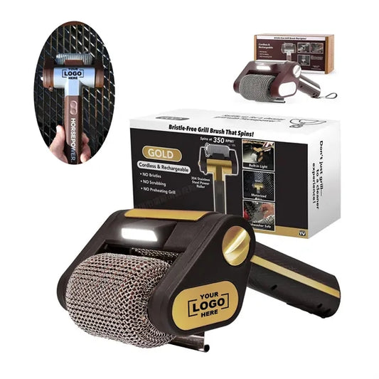 Cordless Electric Grill Cleaning Brush with LED Light