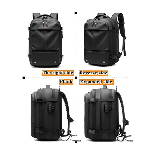 60L Expandable Vacuum Compression Backpack with Pump