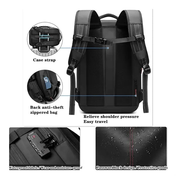 60L Expandable Vacuum Compression Backpack with Pump