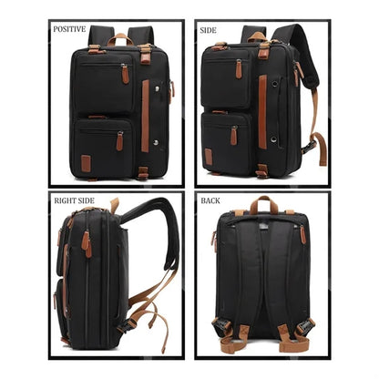 Multipurpose Convertible Backpack Messenger Laptop Bag
