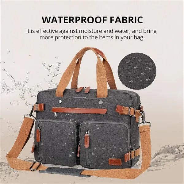 Multipurpose Convertible Backpack Messenger Laptop Bag
