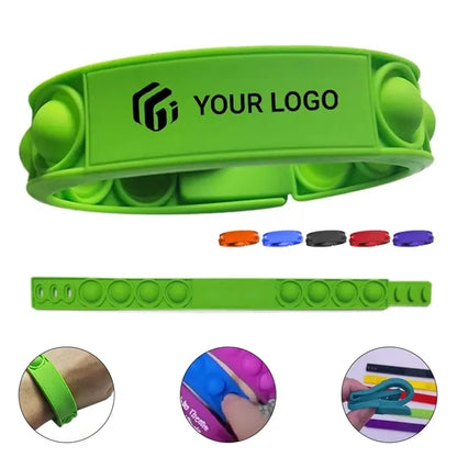 Stress Relief Toys Silicone Press Bubble Bracelet for Kids