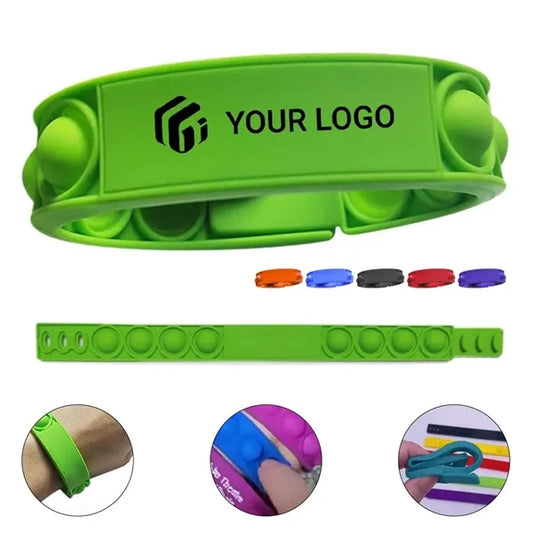 Stress Relief Toys Silicone Press Bubble Bracelet for Kids