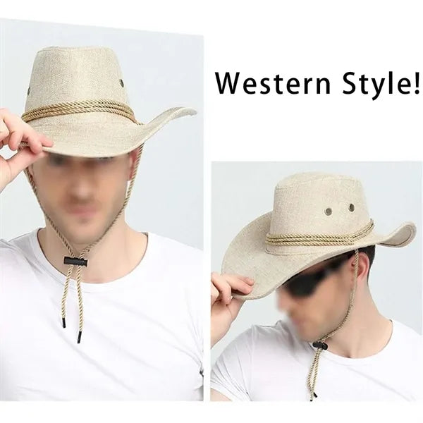 Outdoor horse riding sun wide brim western cowboy hat