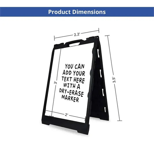 Economy Dry-Erase A-Frame - 2 Blank Panels