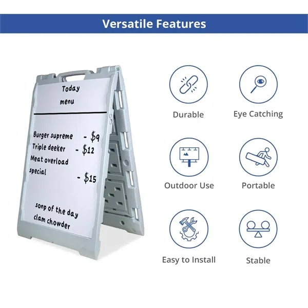 Economy Dry-Erase A-Frame - 2 Blank Panels