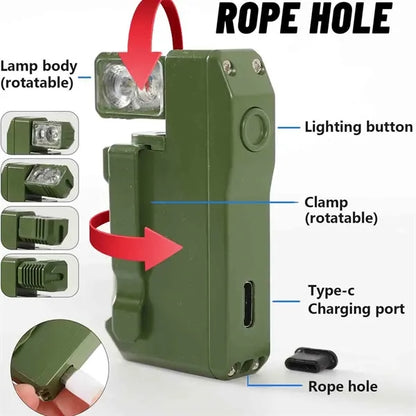 Rechargeable EDC Flat Magnetic Flashlight