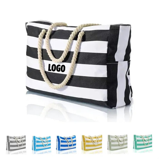 15 oz Tote Bag With Stripes