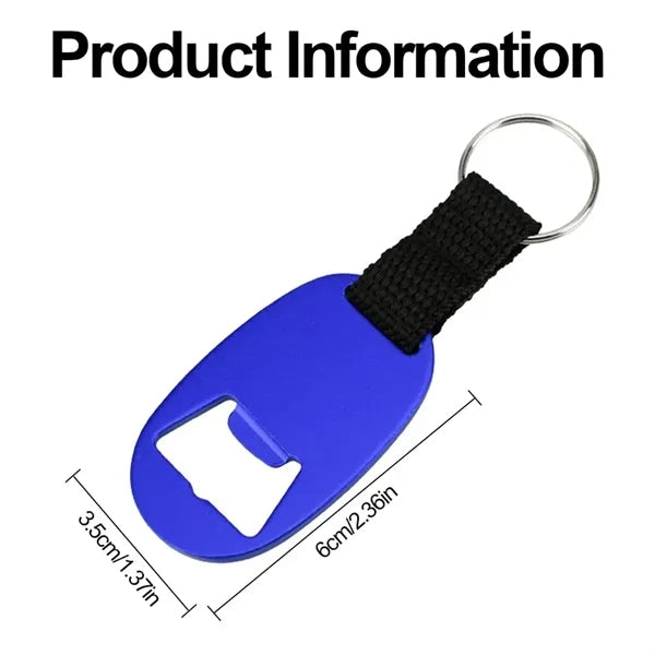 Oval Keychain with Bottle Opener