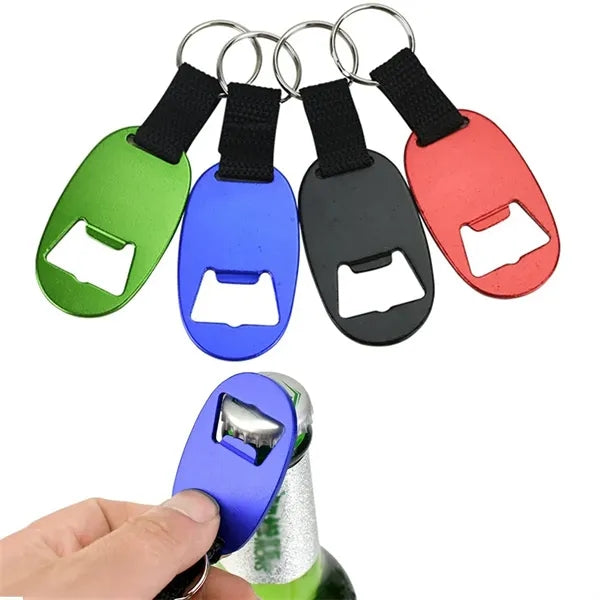 Oval Keychain with Bottle Opener