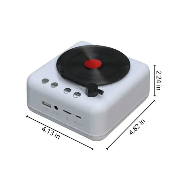 Portable vintage turntable bluetooth speaker record player