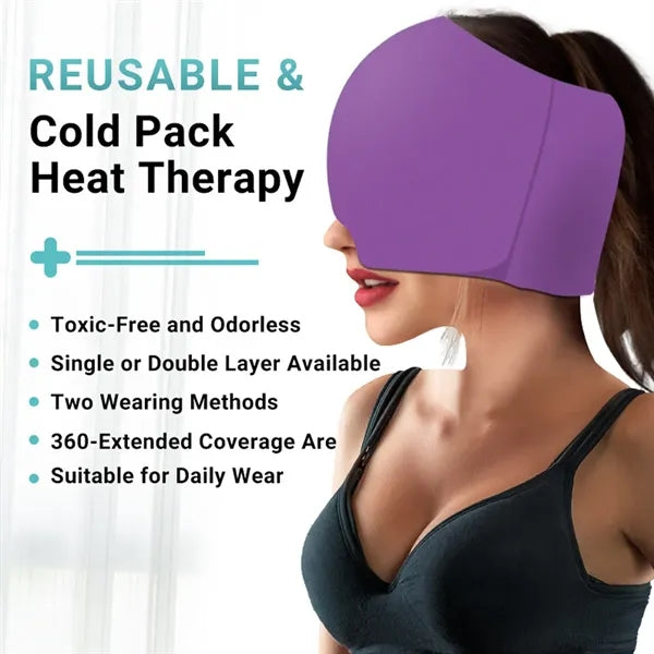 Soothing Headache Hat Ice Pack Mask