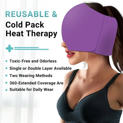 Soothing Headache Hat Ice Pack Mask