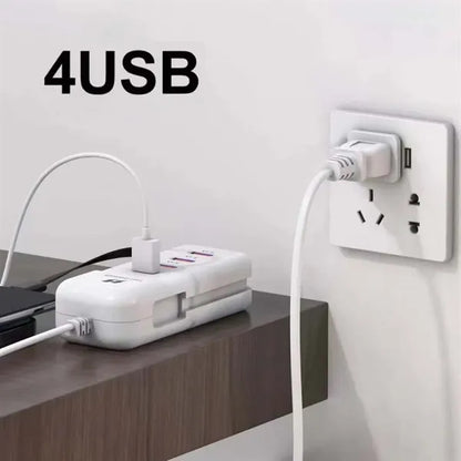 Portable mobile phone charger usb multi-port power strip