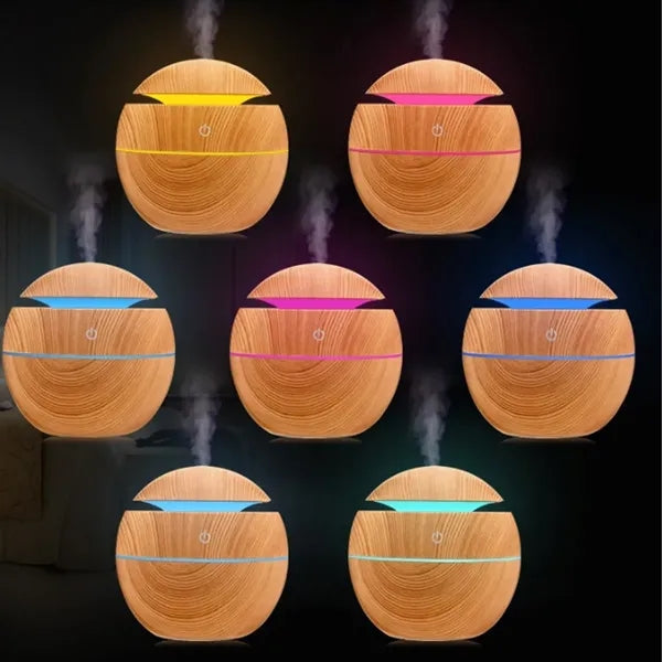 Wood Grain USB Quiet Humidifier Aromatherapy Diffuser