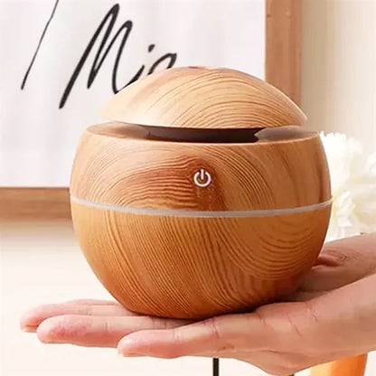 Wood Grain USB Quiet Humidifier Aromatherapy Diffuser