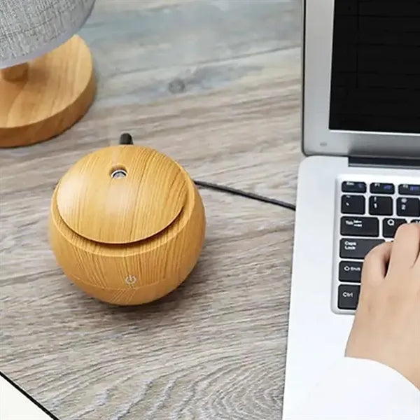Wood Grain USB Quiet Humidifier Aromatherapy Diffuser