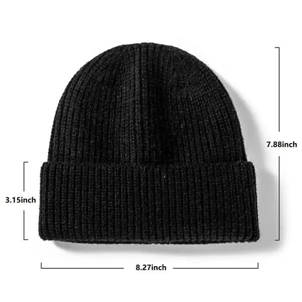 Unisex Cuffed Knitted Beanie With Custom Logo