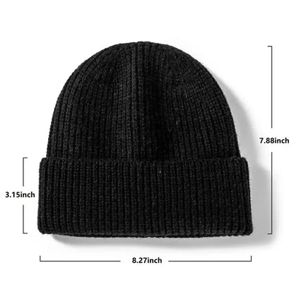 Unisex Cuffed Knitted Beanie With Custom Logo