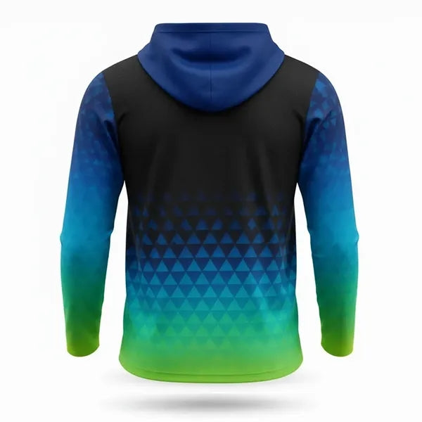 Men's UPF Mesh Long Sleeve Hooded T-Shirt Sublimated