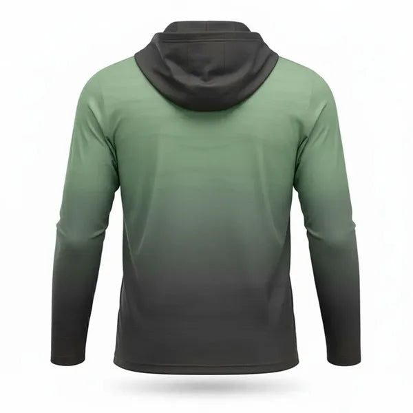 Full Color Poly Spandex Long Sleeve Hooded T-Shirt