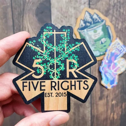 Ultra Vivid Cherry Wood Stickers