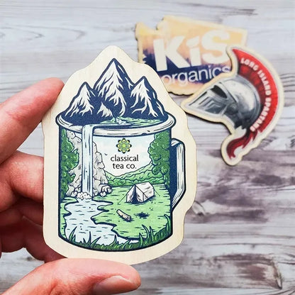 Ultra Vivid Maple Wood Stickers